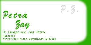 petra zay business card